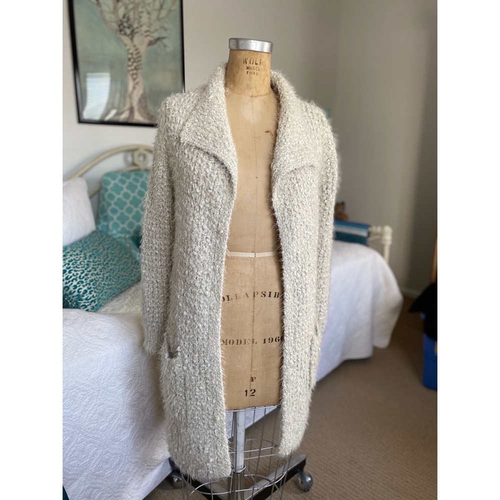 Cream Knit Cardigan Sweater